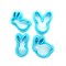 Cute Bunny Shape Clay Cutters for Easter, 4 pc, Adorabilities
